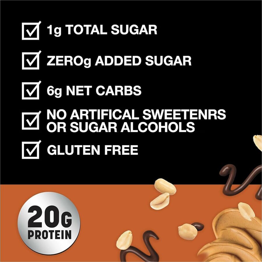 KIND Protein MAX Snack Bars, Chocolate Peanut Butter, High-Fiber, Gluten-Free, Individually Wrapped, 12 Bars per Box