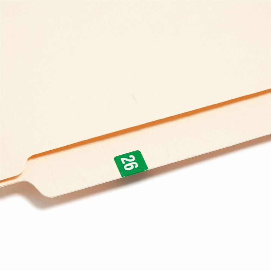 Smead ETS Color-Coded Year Labels, Green, Laminated, Self-Adhesive, 1/2" x 1", 25 Labels/Sheet, 10 Sheets, 2026 Total Labels, 1 Pack