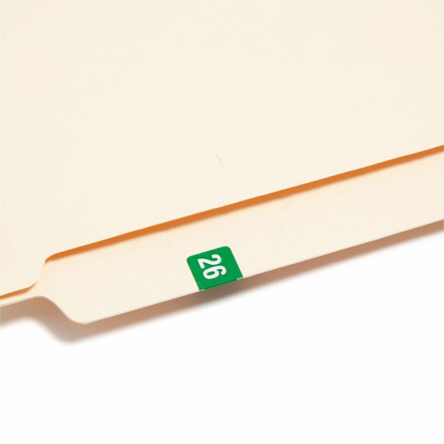 Smead ETS Color-Coded Year Labels, Green, Laminated, Self-Adhesive, 1/2" x 1", 25 Labels/Sheet, 10 Sheets, 2026 Total Labels, 1 Pack