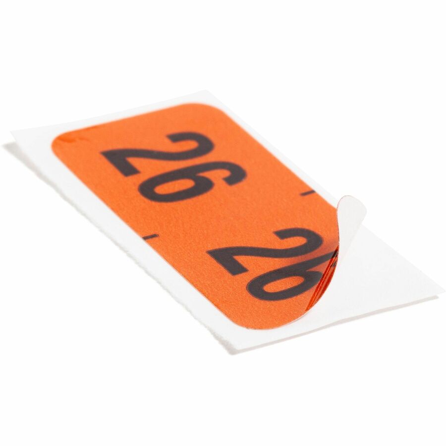 Smead ETYJ Color-Coded Year Labels, 3/4" x 1 1/2", Orange, Laminated, Self-Adhesive, 500 Labels per Roll, 1 Roll