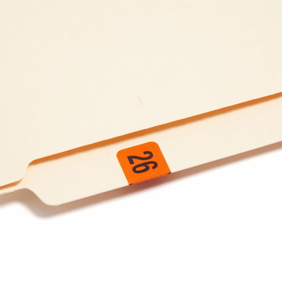 Smead ETYJ Color-Coded Year Labels, 3/4" x 1 1/2", Orange, Laminated, Self-Adhesive, 500 Labels per Roll, 1 Roll