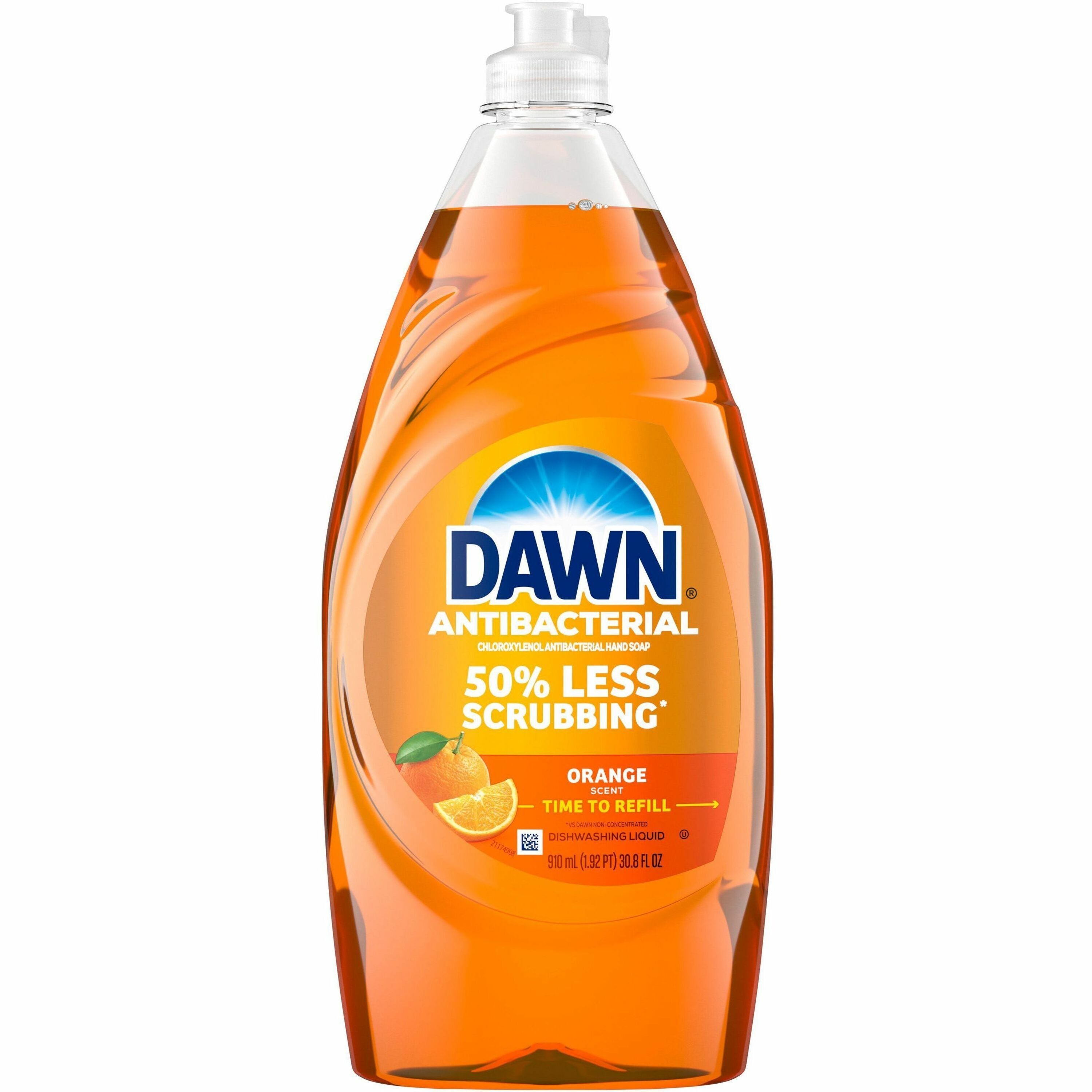 Dawn Antibacterial Dish Soap, Citrus Scent, 30.8 fl oz, Orange, Residue-Free, Streak-Free, Anti-Bacterial, 1 Each