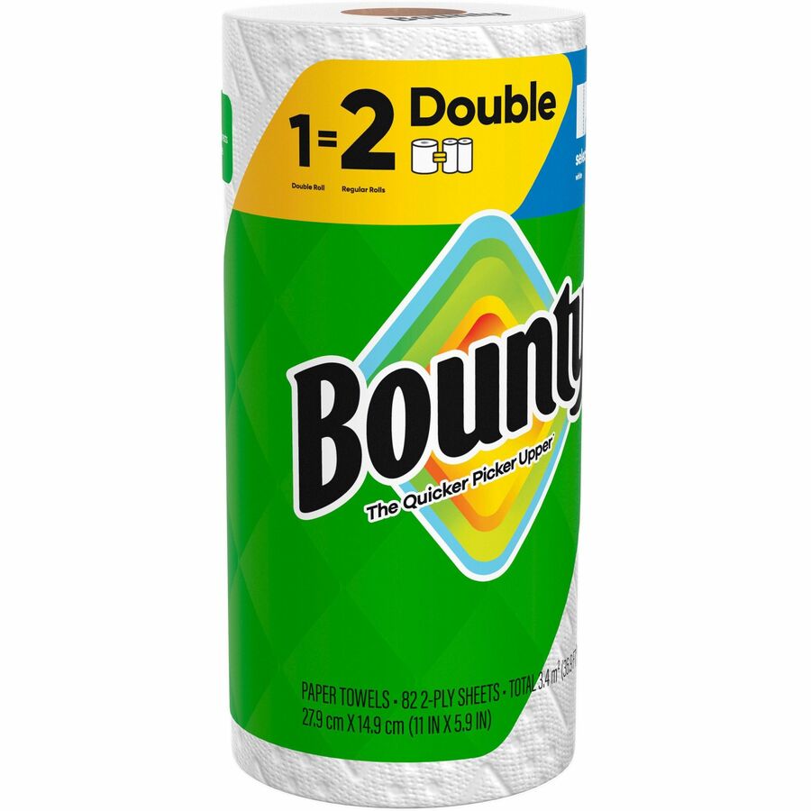 Bounty Select-A-Size Paper Towels, 2 Ply, Diamond Texture, Green, 82 Sheets per Roll, 24 Rolls per Carton