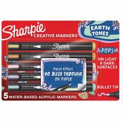 Sharpie Creative Markers, Assorted Ink, Acrylic & Water Based, 5 Pack