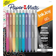 Paper Mate InkJoy Gel Pens, 0.8 mm Medium Point, Assorted Ink & Barrel Colors, 10 Pack