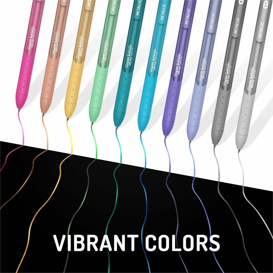 Paper Mate InkJoy Gel Pens, 0.8 mm Medium Point, Assorted Ink & Barrel Colors, 10 Pack