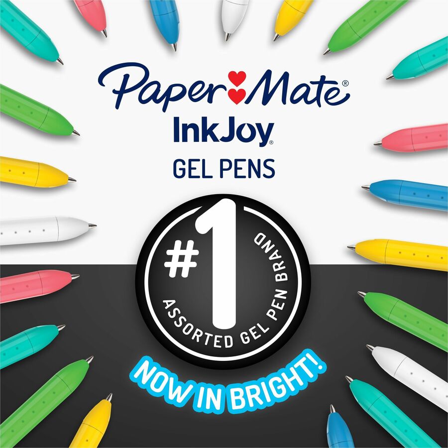 Paper Mate InkJoy Gel Pens, 0.7 mm, Assorted Ink, Gel-based, 3 Pack