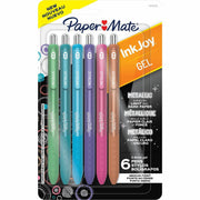 Paper Mate InkJoy Gel Pens, Assorted Metallic Ink, 0.8 mm Medium & 0.7 mm Pen Point, Gel-Based, 6 Pack