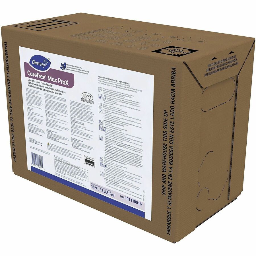 Diversey Carefree Floor Finish/Sealer, 639.1 fl oz (20 quart), Low Odor, Easy to Use, Durable, Slip Resistant, White, 1 Each