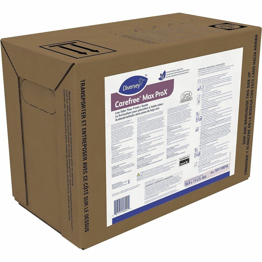 Diversey Carefree Floor Finish/Sealer, 639.1 fl oz (20 quart), Low Odor, Easy to Use, Durable, Slip Resistant, White, 1 Each
