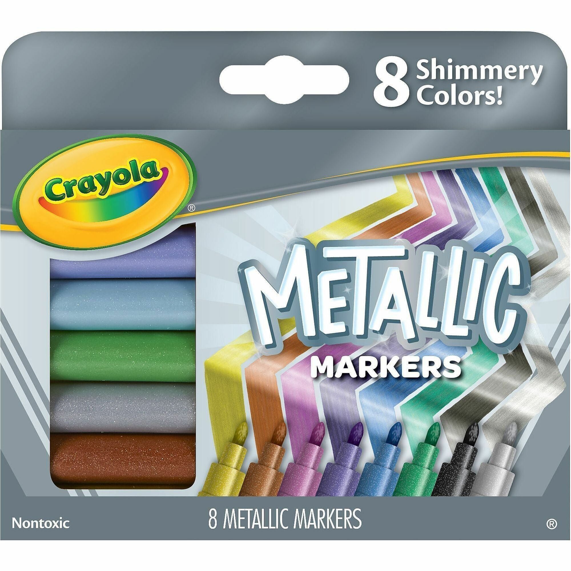 Crayola Metallic Markers, Assorted Colors, 8 Pack