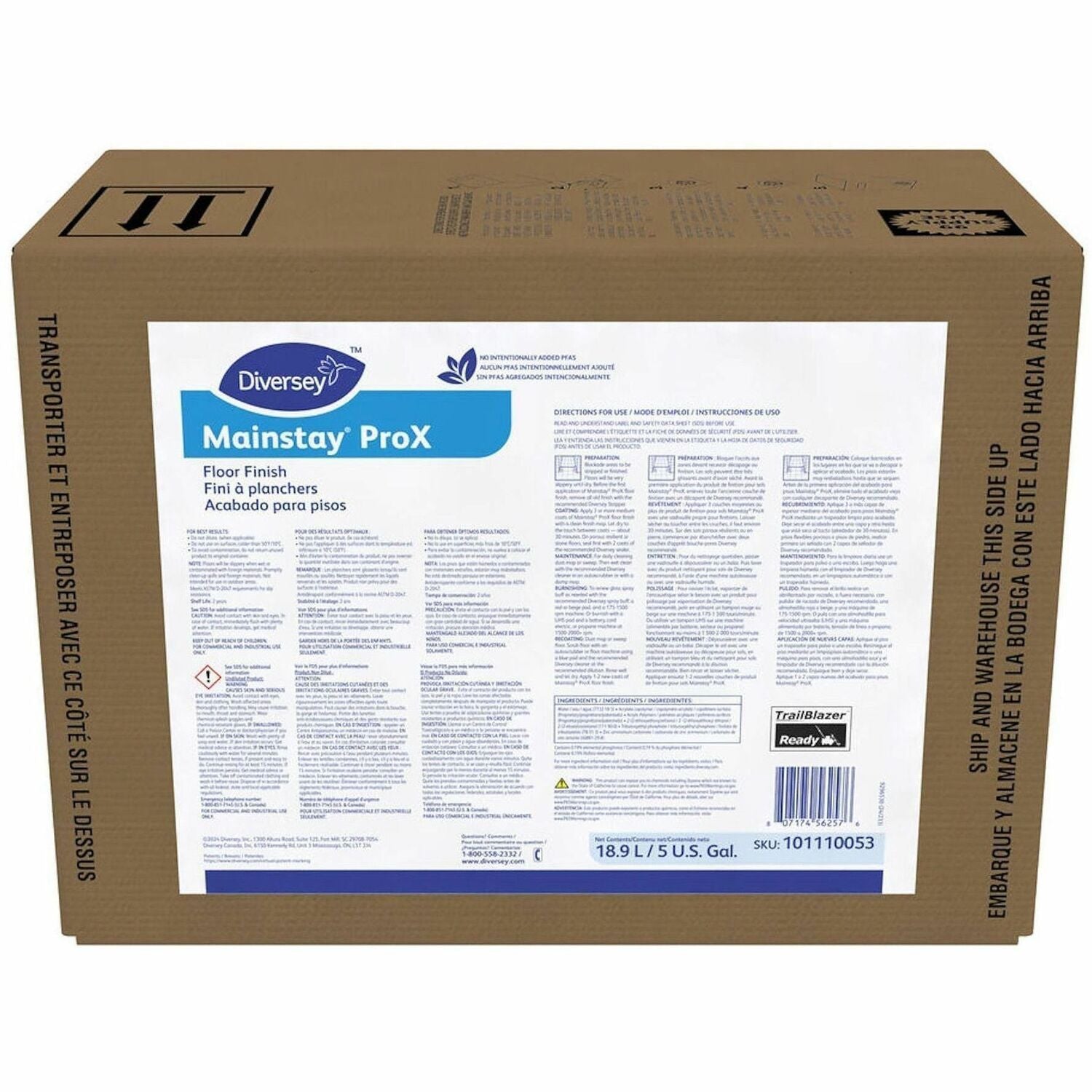 For Multi Surface - Ready-To-Use - Liquid - 640 fl oz (20 quart) - 9 pH - Ammonia Scent - Recommended For: Scratch Remover, Scuff Mark Remover - Versatile, Durable - White - 1 Carton