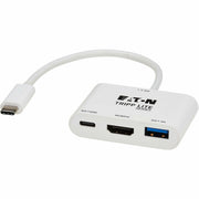 1 x USB 3.2 (Gen 1) Type C - Male - 1 x HDMI Digital Audio/Video - Female, 1 x USB 3.2 (Gen 1) Type C - Female, 1 x USB 3.2 (Gen 1) Type A - Female - 4096 x 2160 Supported - Nickel Connector - White