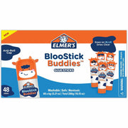 Elmer's BlooStick Buddies Glue Sticks, 0.21 oz, Blue, 48 per Box