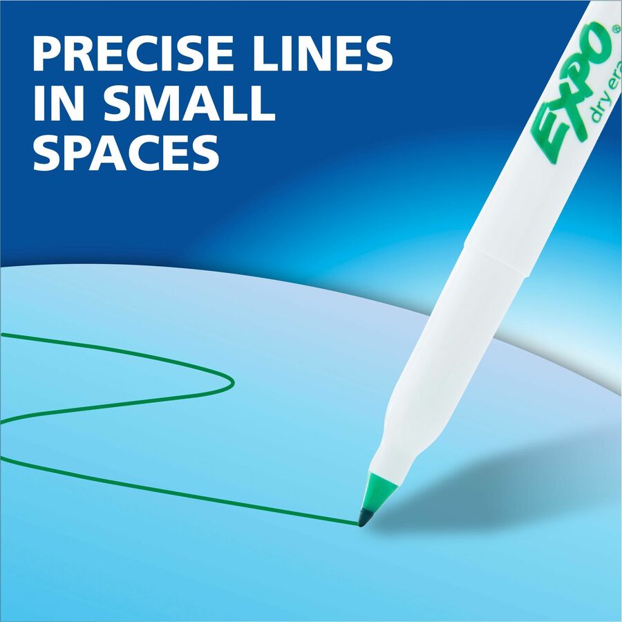 Expo Dry Erase Markers, Ultra Fine Point, Black Ink, Erasable, Low Odor, 36 Pack