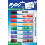 Expo Magnetic Dry-Erase Markers, Chisel Tip, Assorted Colors, 8 Pack