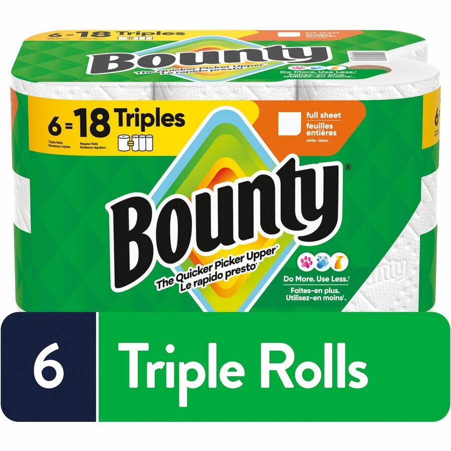 Bounty Select-A-Size Paper Towels, 2 Ply, Diamond Texture, Green, 75 Sheets per Roll, 6 Rolls per Carton