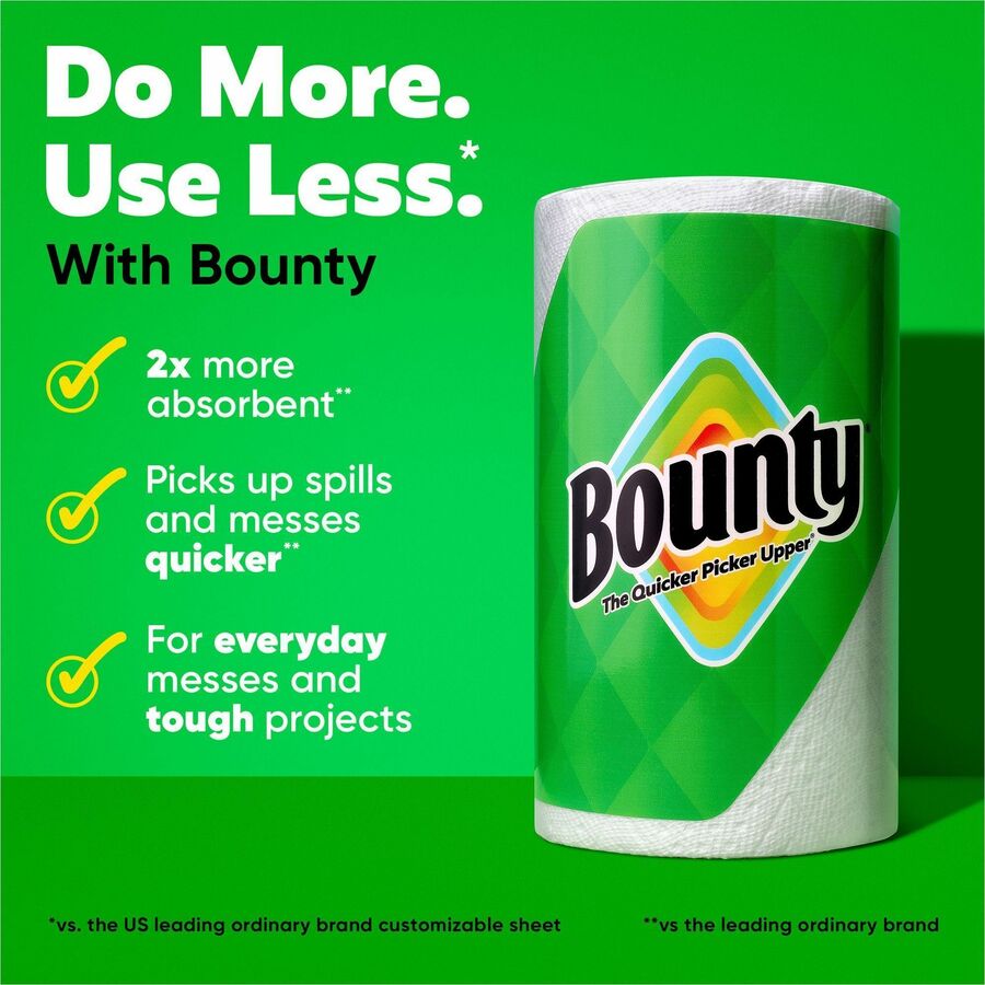 Bounty Select-A-Size Paper Towels, 2 Ply, Diamond Texture, Green, 103 Sheets per Roll, 8 Rolls per Carton