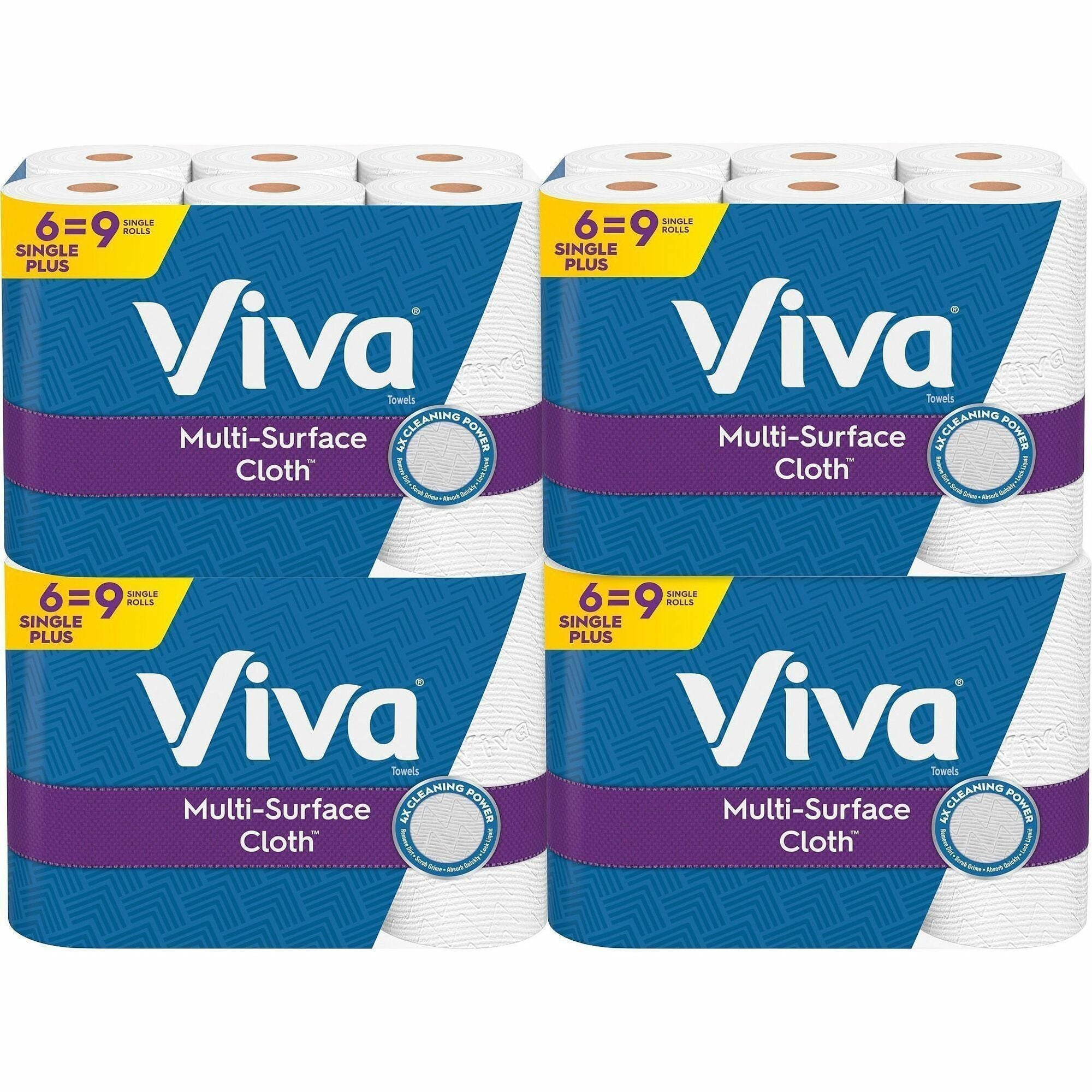 Viva Choose-A-Sheet Paper Towels, 1 Ply, 83 Sheets per Roll, Signature Soft Texture, White, 4 Rolls per Carton