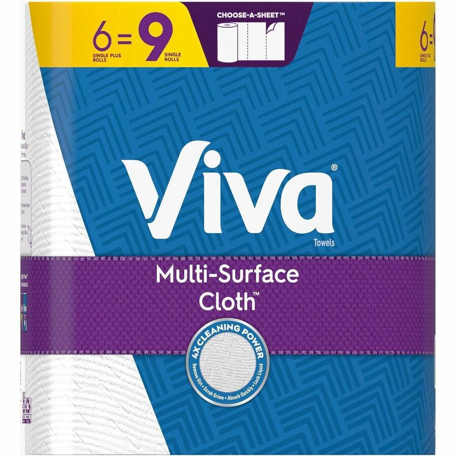 Viva Choose-A-Sheet Paper Towels, 1 Ply, 83 Sheets per Roll, Signature Soft Texture, White, 4 Rolls per Carton