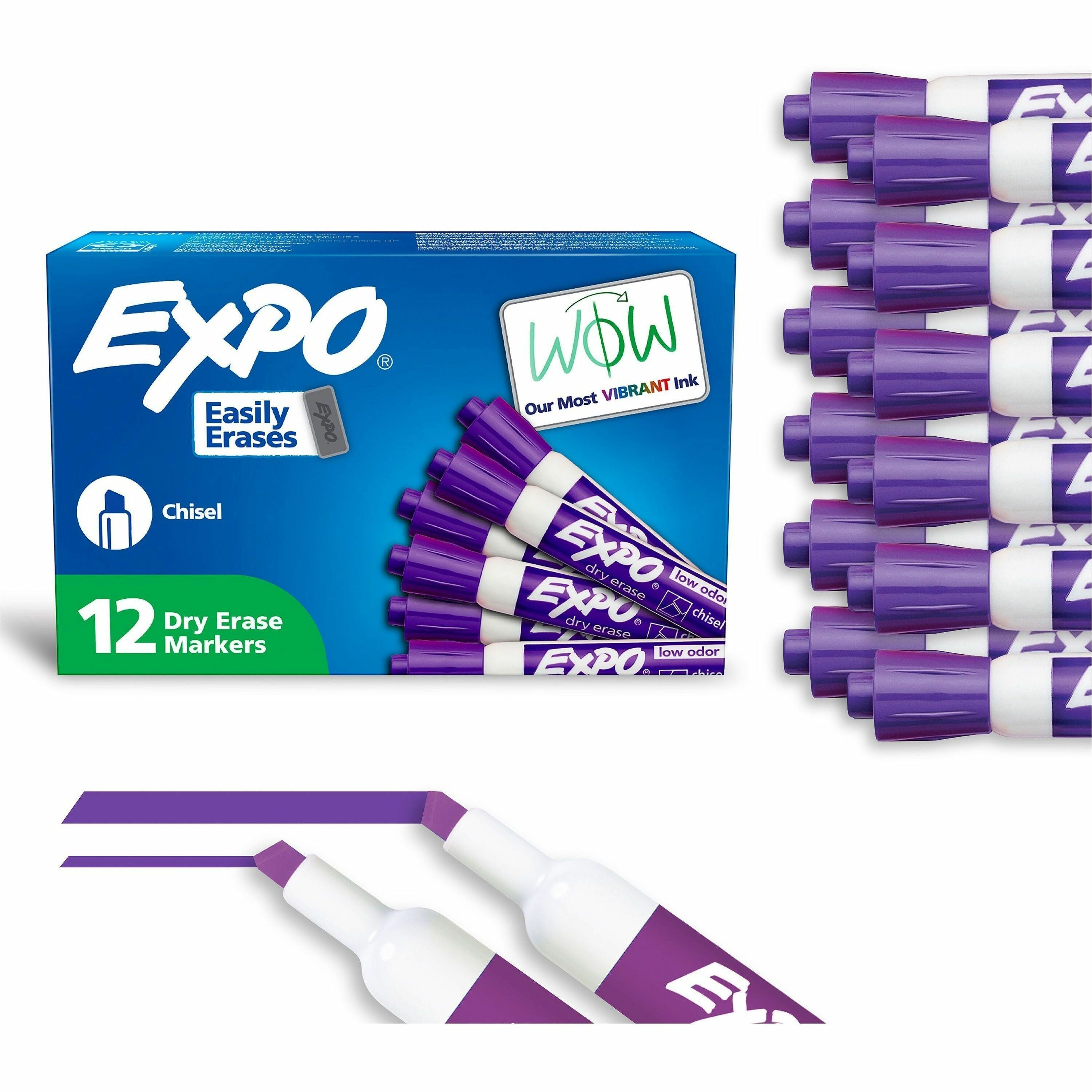 Chisel Marker Point - Erasable - Purple Ink - 1 Dozen
