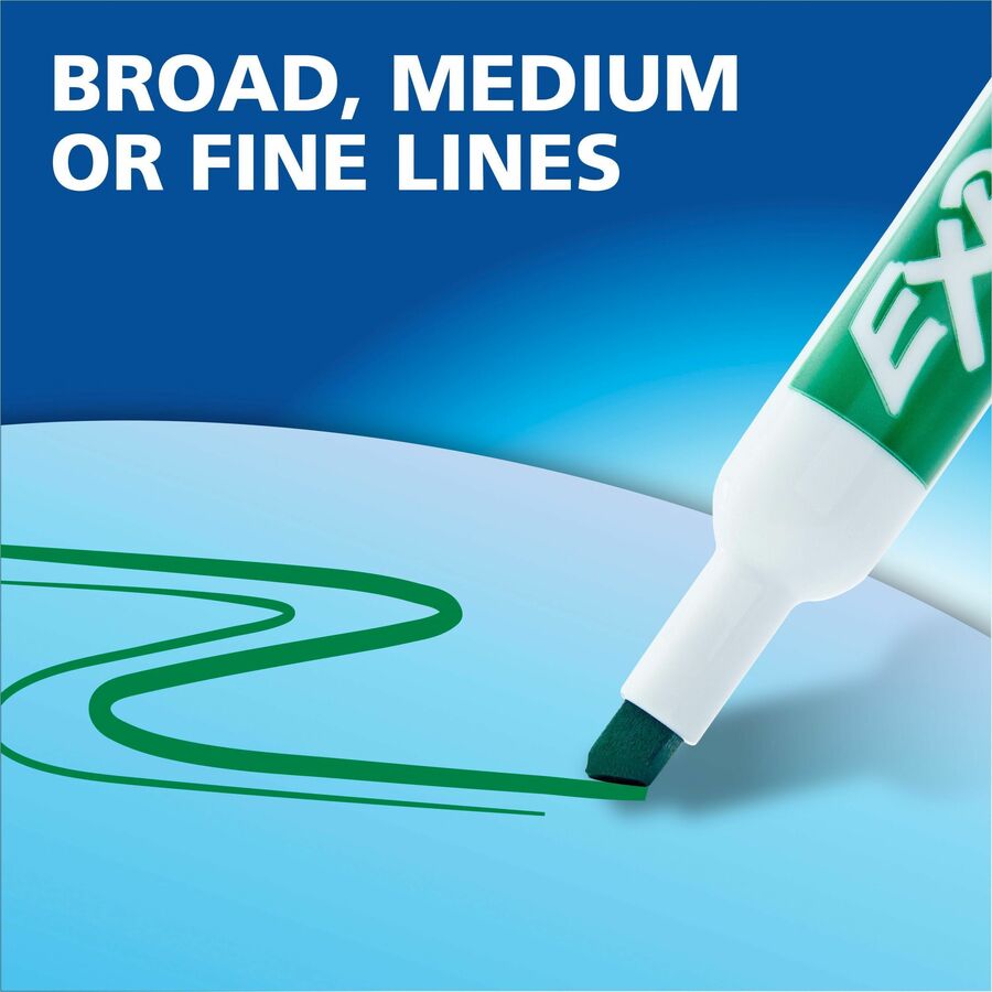 Expo Dry Erase Markers, Chisel Tip, Assorted Colors, Low Odor, Erasable, 8 Pack
