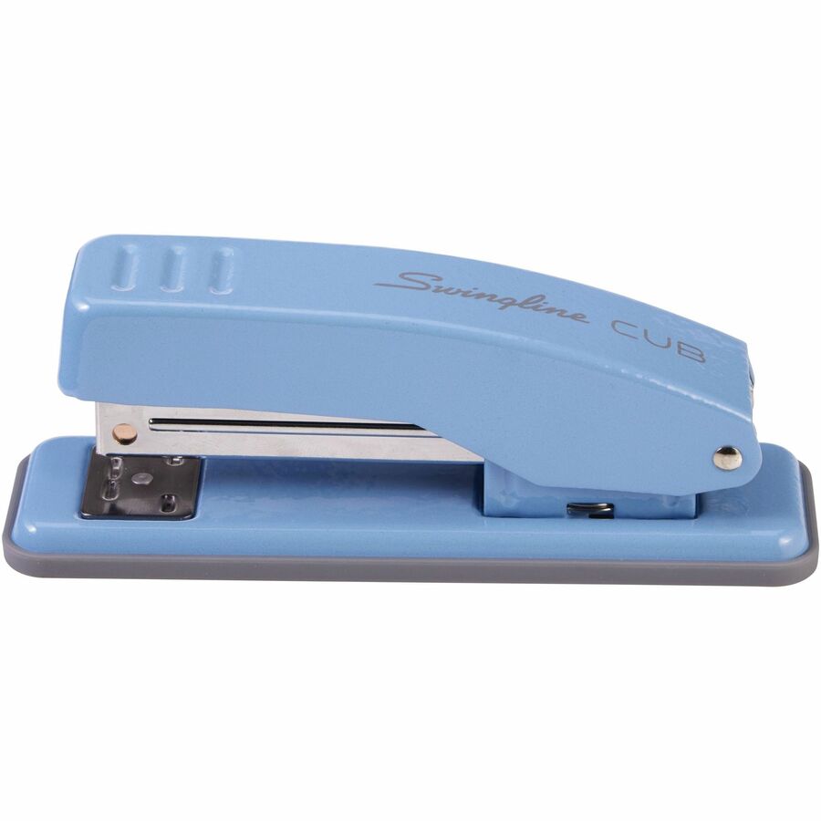 Swingline Cub Compact Stapler, Half Strip, 105 Staple Capacity, 20 Sheet, Electric Blue, Metal, 1 Each