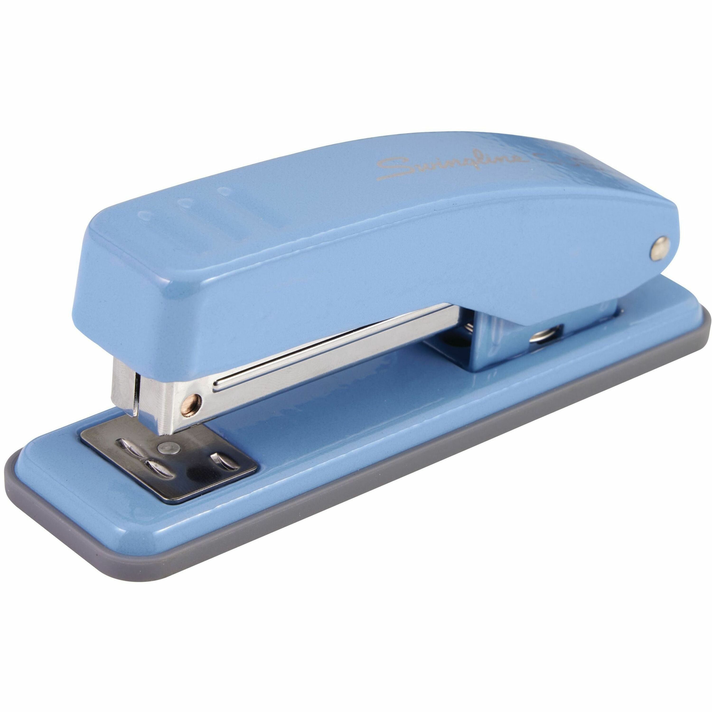 Swingline Cub Compact Stapler, Half Strip, 105 Staple Capacity, 20 Sheet, Electric Blue, Metal, 1 Each