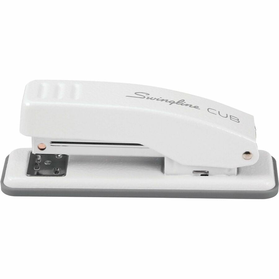 Swingline Cub Compact Stapler, Half Strip, 20-Sheet Capacity, Holds 105 Staples, Electric Arctic White, Metal, 1 Each