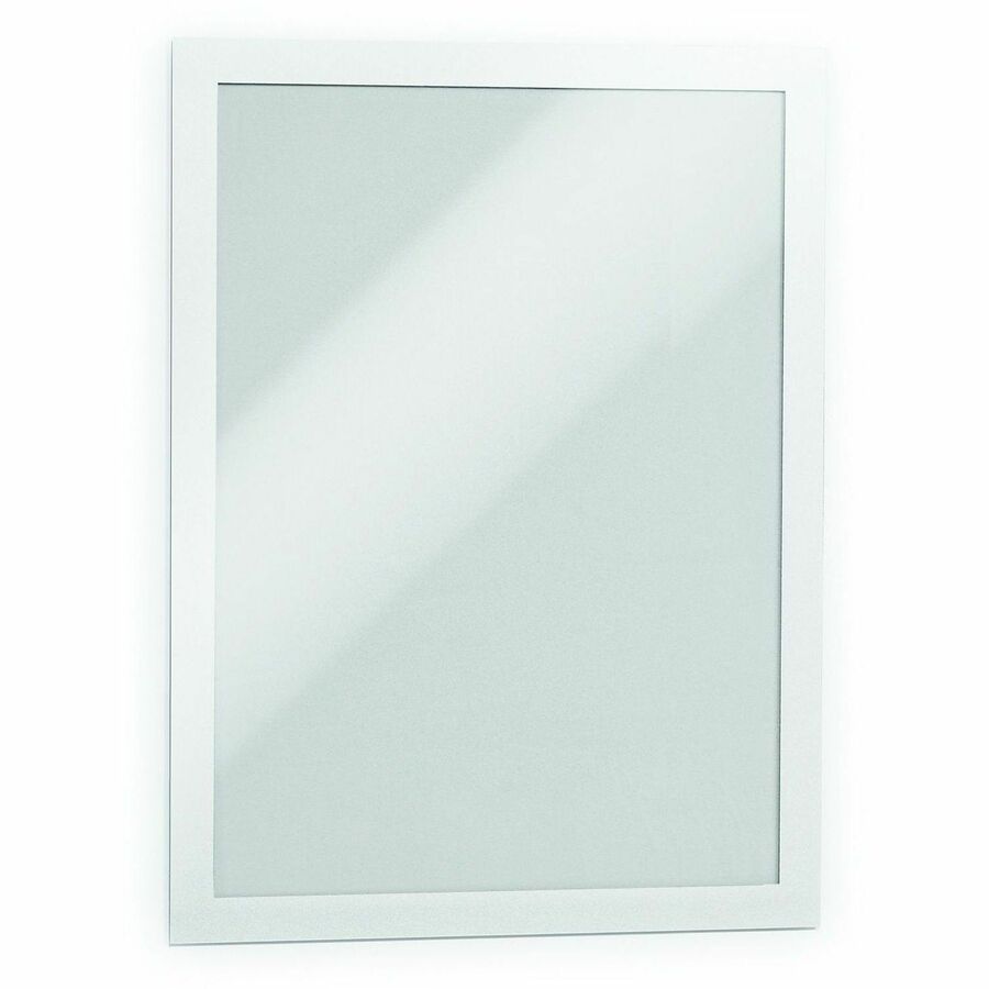 9.50" x 12" Frame Size - Portrait, Landscape - Magnetic, Easy to Use, Self-adhesive, Sturdy - Plastic - White - 2 / Pack - TAA Compliant