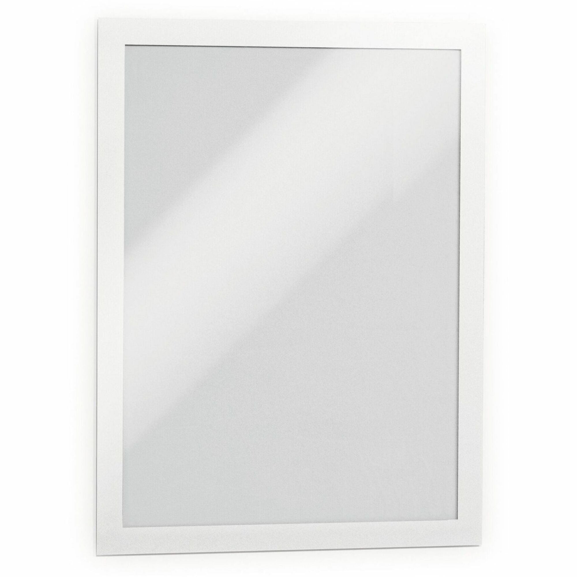 9.50" x 12" Frame Size - Portrait, Landscape - Magnetic, Easy to Use, Self-adhesive, Sturdy - Plastic - White - 2 / Pack - TAA Compliant