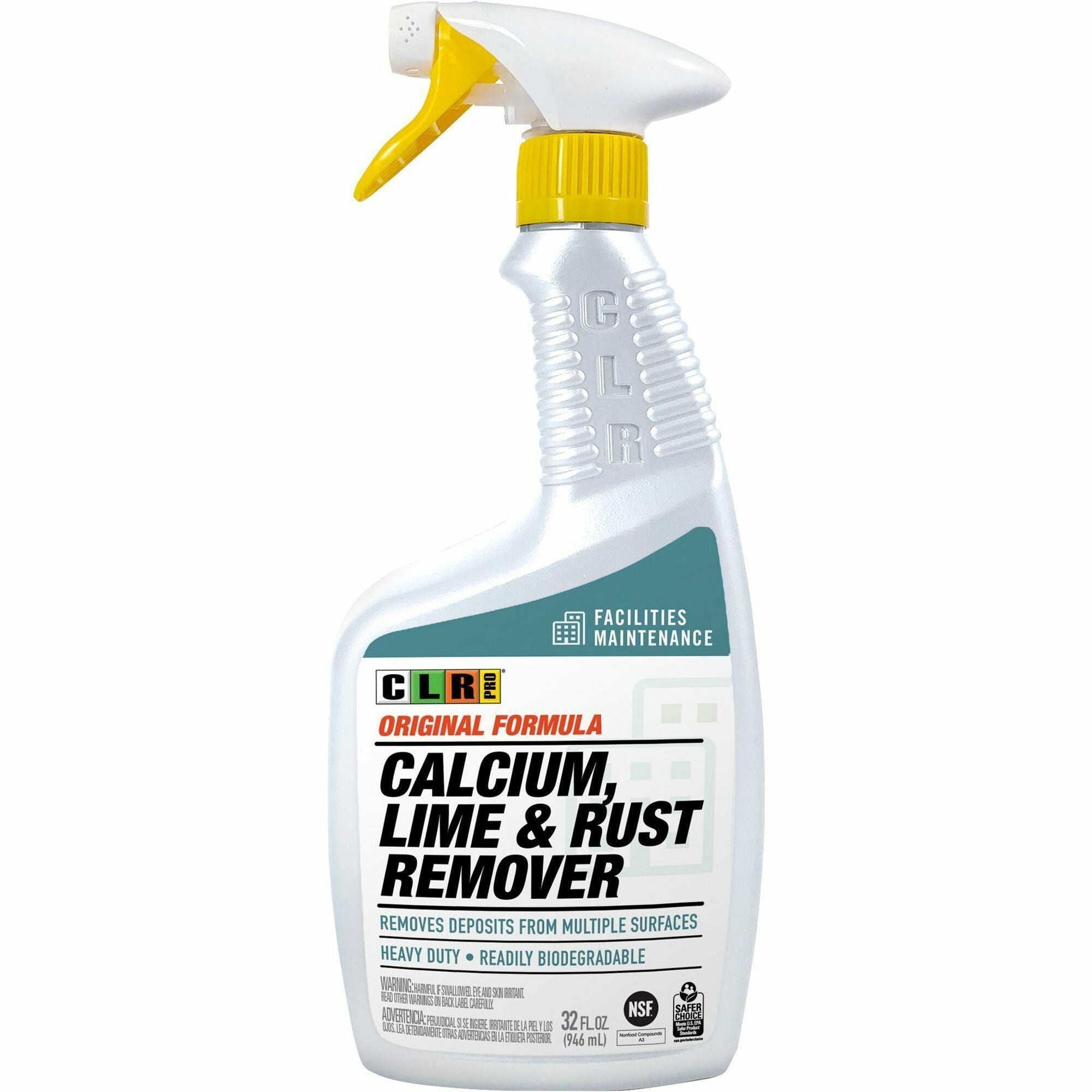 CLR Pro Calcium, Lime & Rust Remover, Liquid, 32 fl oz (1 quart), White, Phosphate-free, Ammonia-free, Bleach-free, 6/Carton