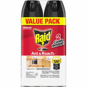 Raid Ant & Roach Killer Spray, Fragrance-Free, Red, 17.50 fl oz, 2/Pack