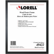 Lorell Solid Wood Poster Frame, 22" x 28", Black, Mountable, Vertical or Horizontal, 1 Each