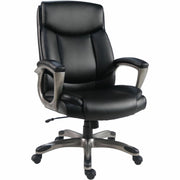 Lorell Sera High-Back Manager Chair, Polyurethane Seat and Back, Black, Armrest, 1 Each