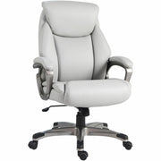 Lorell Kyros High-Back Executive Chair - Gray Seat Color - Polyurethane Seat Material - Gray Back Color - Polyurethane Back Material - High Back - Gray - Armrest - 1 Each