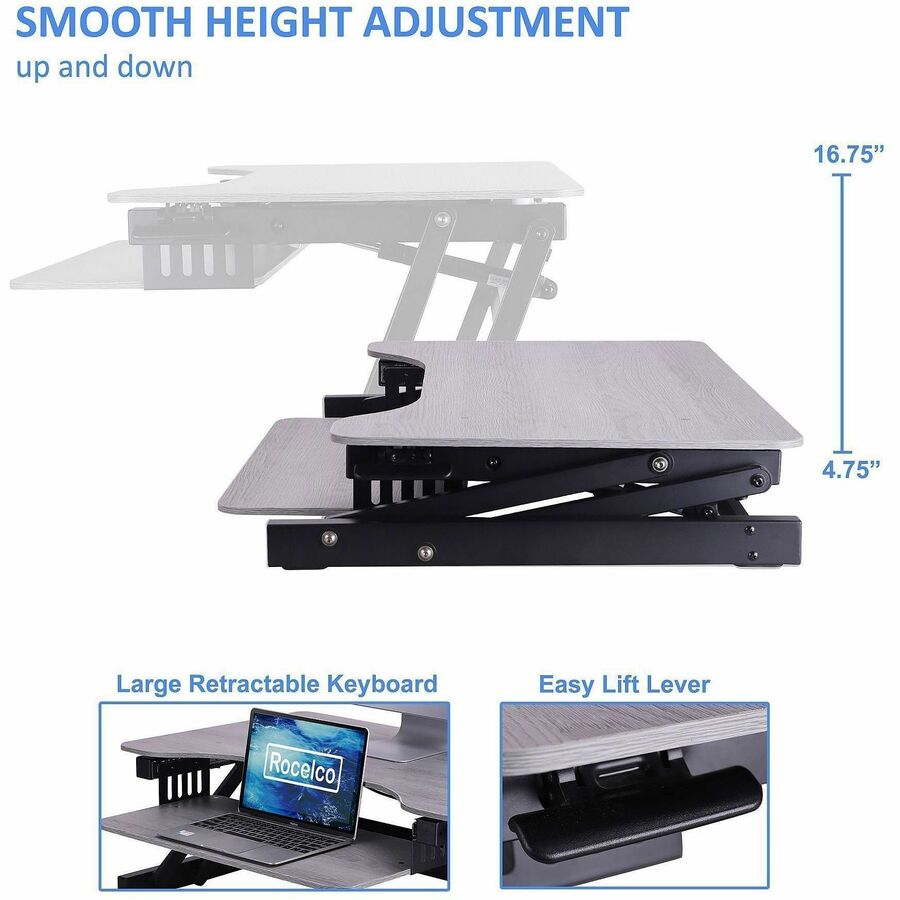 Rocelco Standing Desk Converter