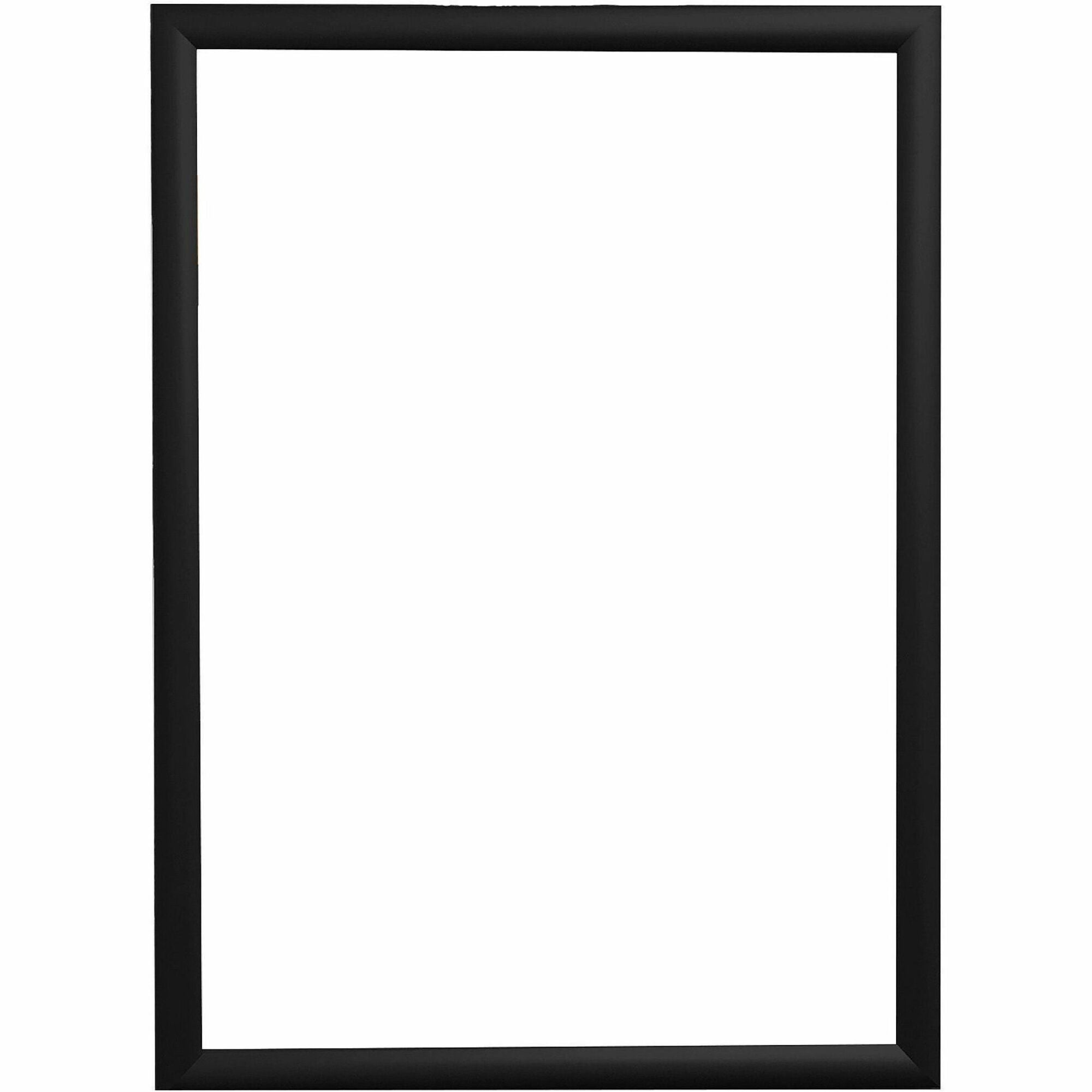 Deflecto Wall Mount Snap Frame - 9.75" x 12.25" Frame Size - Holds 8.50" x 11" Insert - Wall Mountable - Landscape, Portrait - Lightweight, Front Loading, Anti-glare - Aluminum, Plastic - Black - 1 Each