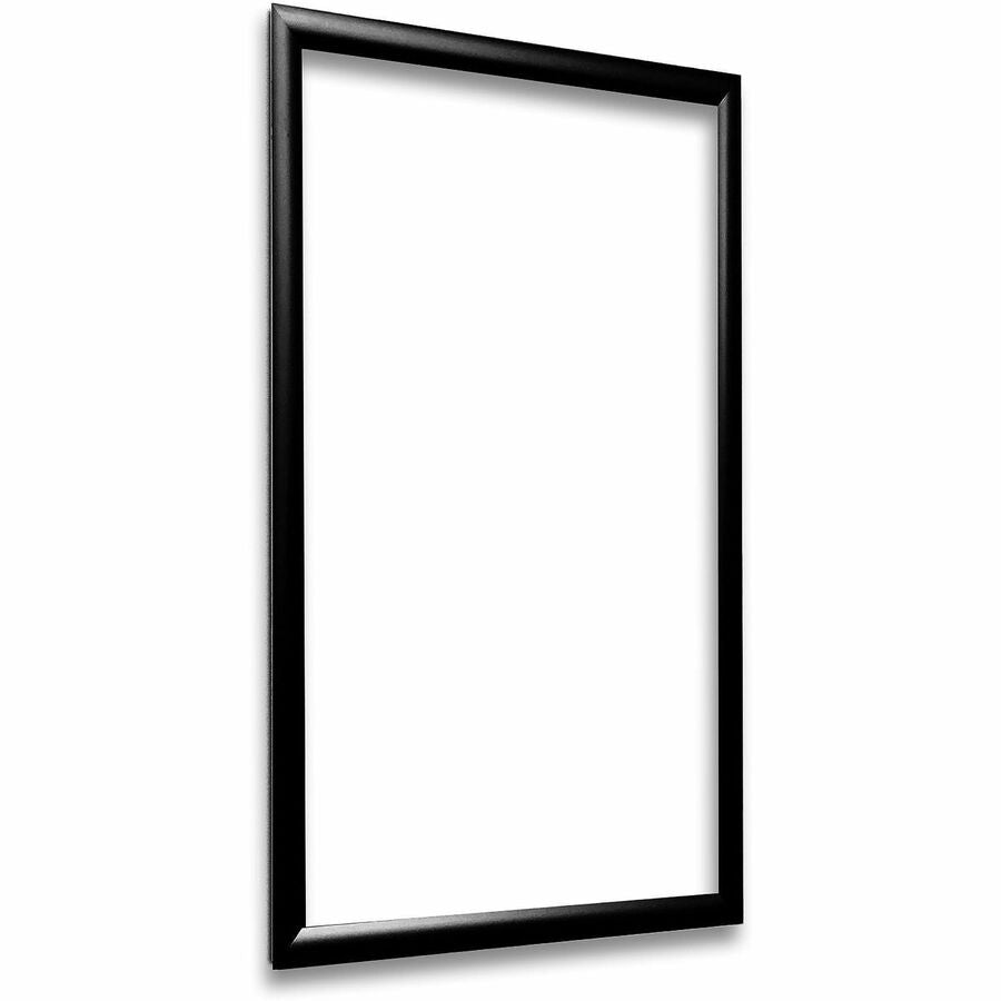 Deflecto Wall Mount Snap Frame - 12.25" x 18.25" Frame Size - Holds 11" x 17" Insert - Wall Mountable - Landscape, Portrait - Lightweight, Front Loading, Anti-glare - Aluminum, Plastic - Black - 1 Each