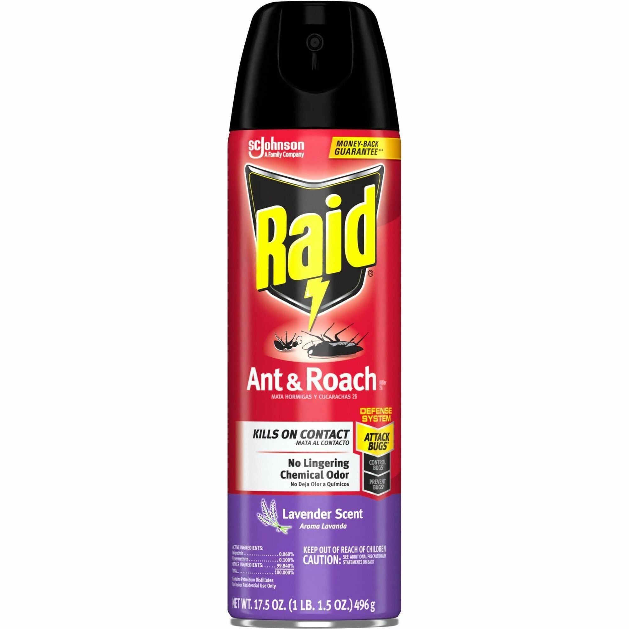 Raid Ant & Roach Killer Spray, Scented, 17.50 fl oz, Red, 1 Each