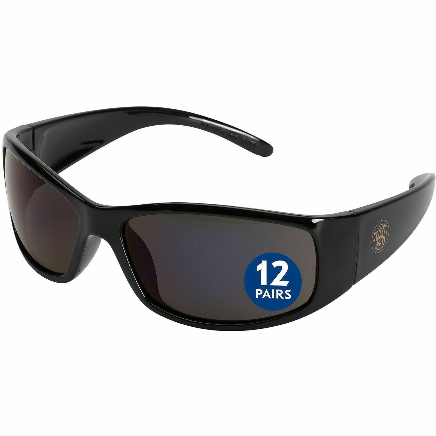 Ansell Health Elite Safety Glasses - Eye, UVA, UVB, UVC Protection - Polycarbonate - Smoke Lens - Wraparound Frame, Neck Cord, Anti-fog, Lightweight, Distortion-free, Anti-scratch - 12 / Carton