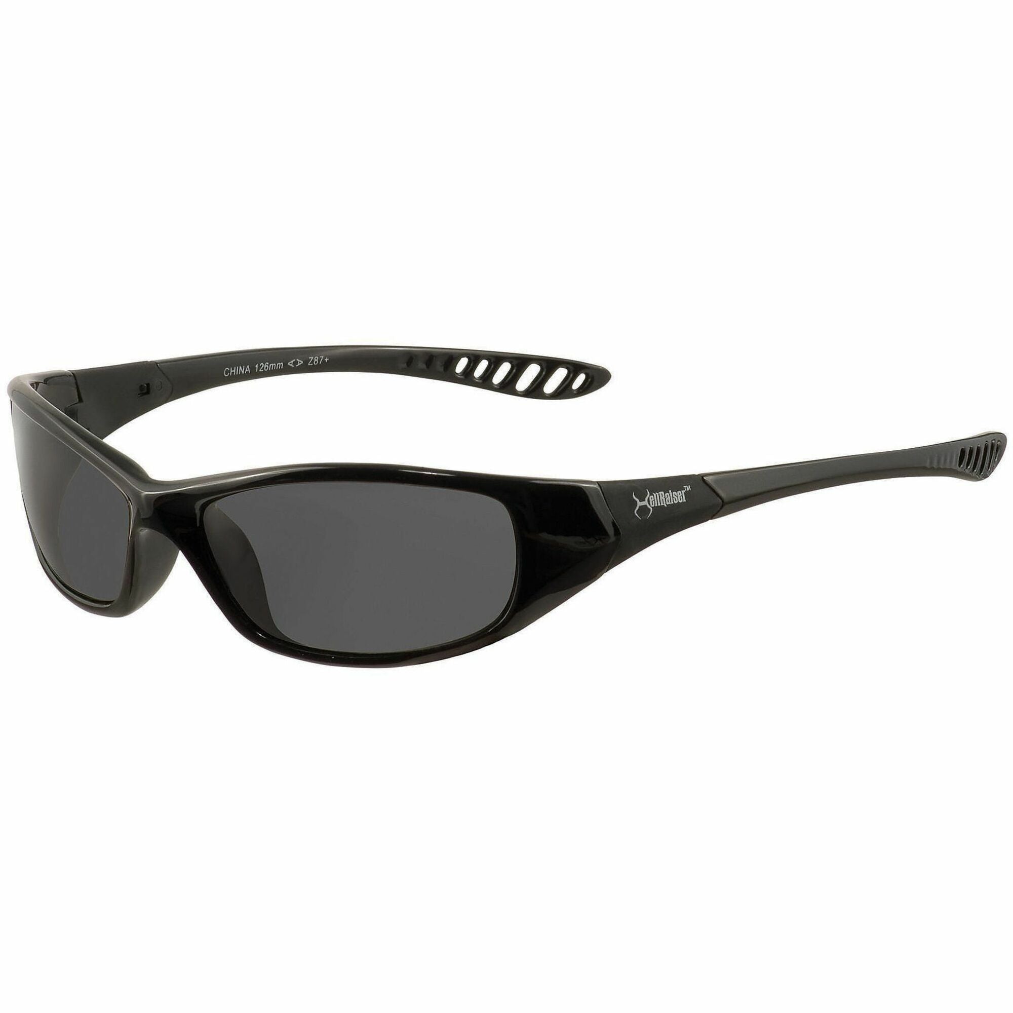 Ansell Hellraiser Safety Glasses, Polycarbonate Smoke Lens, Black Frame, Flexible, Lightweight, Scratch Resistant, Sweat Resistant, Unisex, Universal Size, 1 Each