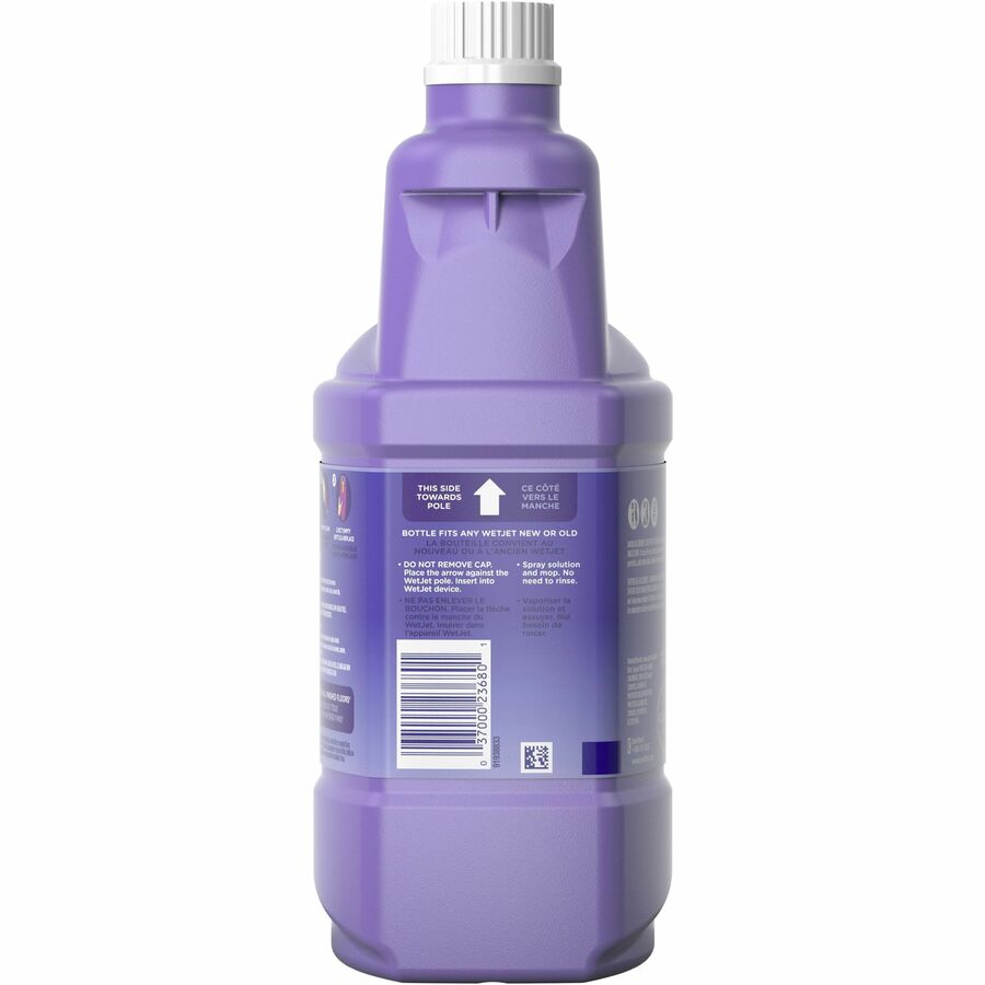 Swiffer WetJet Floor Cleaner - For Multi Surface, Multipurpose - Liquid - 42.2 fl oz (1.3 quart) - Lavender Vanilla Scent - Non-streaking, Phosphate-free, Quick Drying - Purple - 4 / Carton