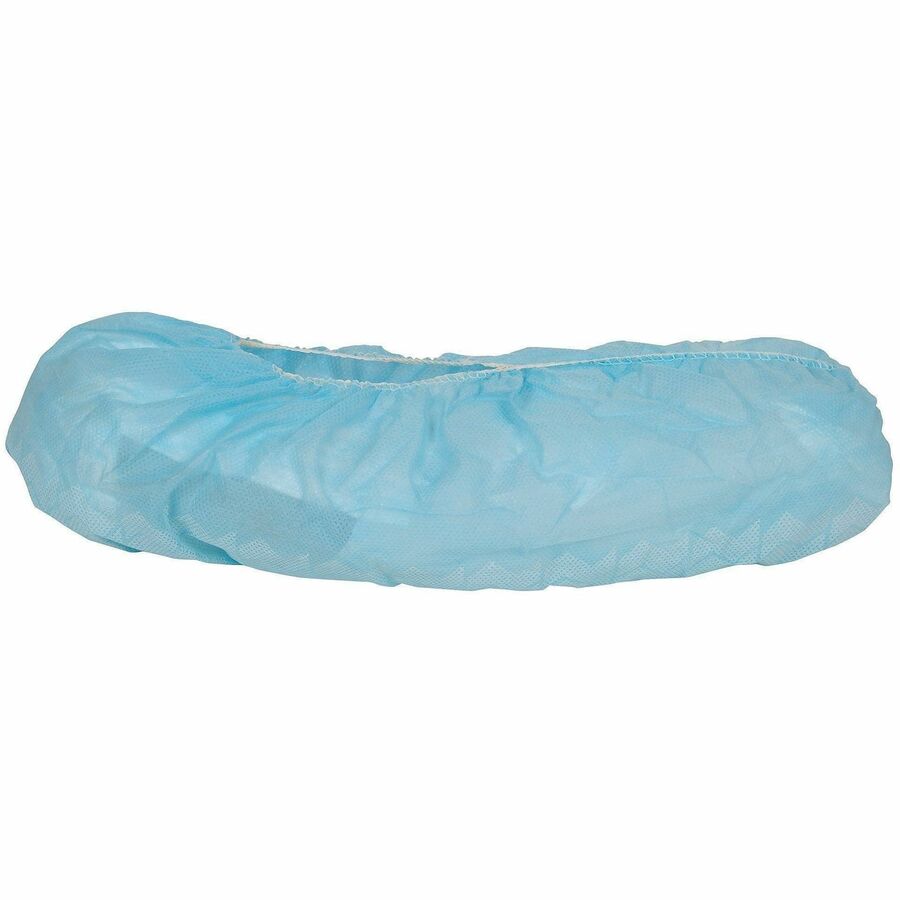 Recommended for: Workplace - Universal - Dry Particle, Dust, Dirt, Grime Protection - Polypropylene, Fabric - Blue - Light Duty, Disposable, Lightweight, Breathable, Skid Resistant, Low Skid, Elasticized, Serged Seams, Elastic Opening - 300 / Carton