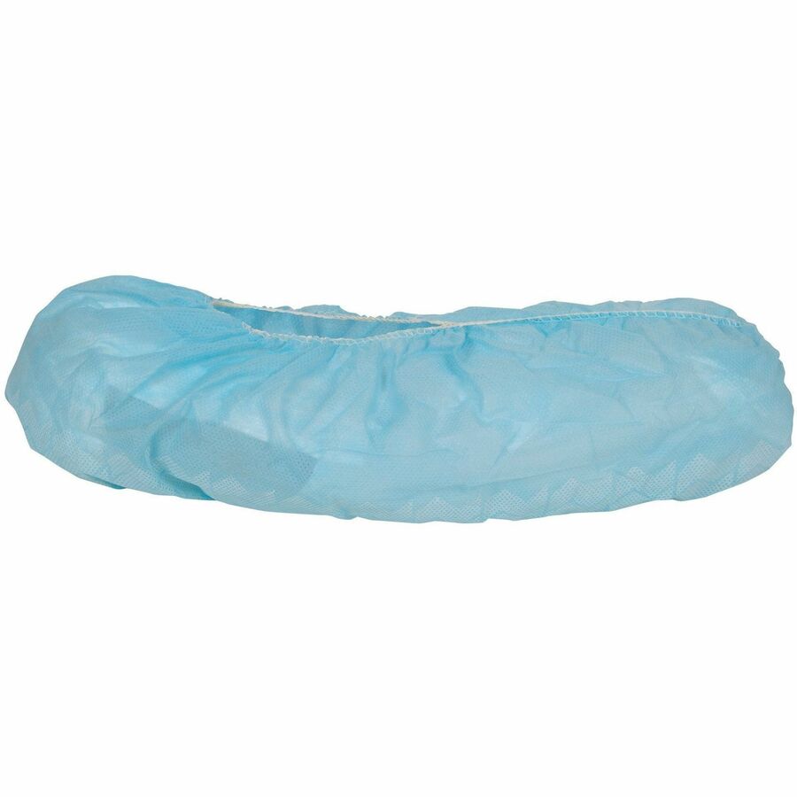 Recommended for: Workplace - Universal - Dry Particle, Dust, Dirt, Grime Protection - Polypropylene, Fabric - Blue - Light Duty, Disposable, Lightweight, Breathable, Skid Resistant, Low Skid, Elasticized, Serged Seams, Elastic Opening - 300 / Carton