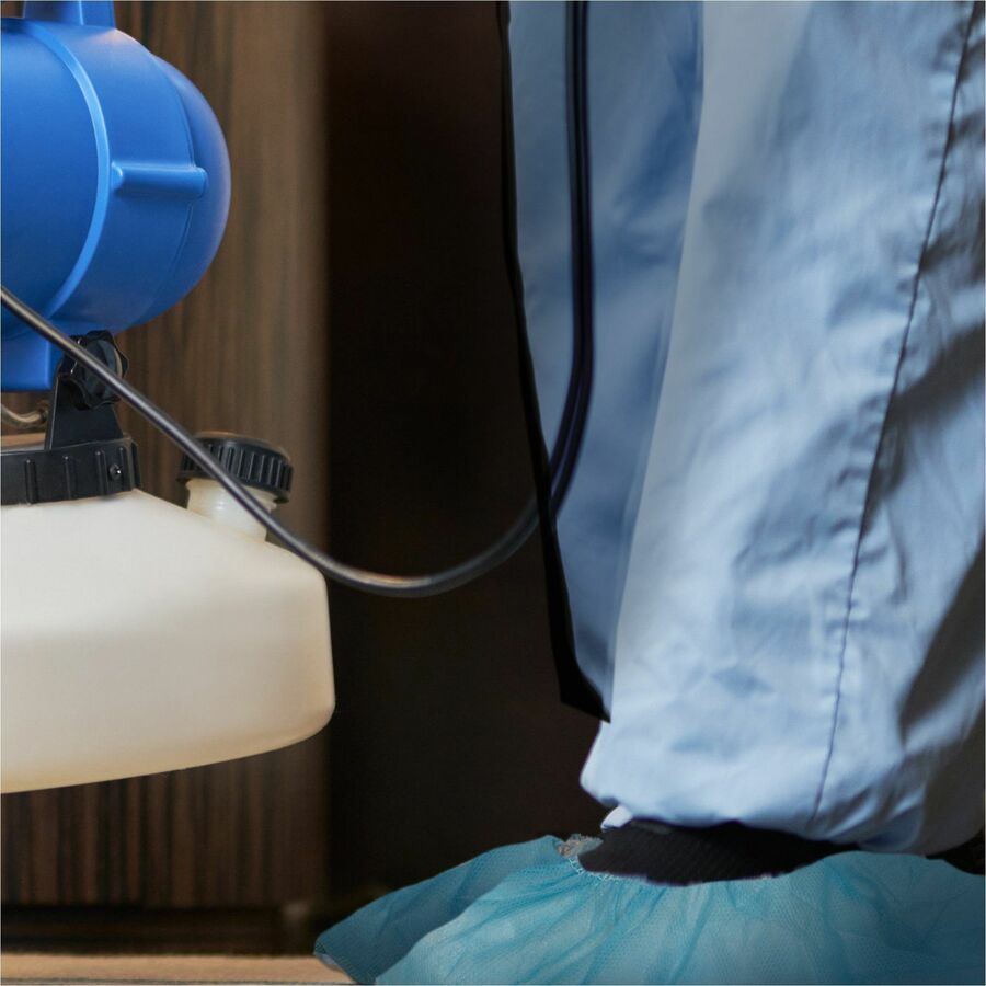 Recommended for: Workplace - Universal - Dry Particle, Dust, Dirt, Grime Protection - Polypropylene, Fabric - Blue - Light Duty, Disposable, Lightweight, Breathable, Skid Resistant, Low Skid, Elasticized, Serged Seams, Elastic Opening - 300 / Carton
