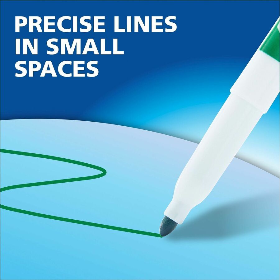 Expo Magnetic Dry Erase Markers - Fine Marker Point - Erasable - Black Ink - Dry - 4 / Pack