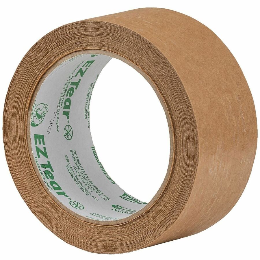 25 yd Length x 1.88" Width - Kraft - Paper - Kraft Paper Backing - Rubber Adhesive - For Packaging, Labeling, Sealing - 1 Each