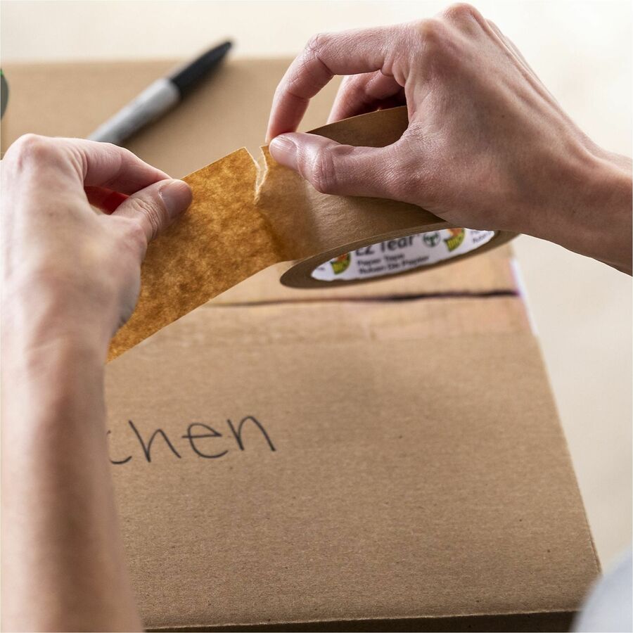 25 yd Length x 1.88" Width - Kraft - Paper - Kraft Paper Backing - Rubber Adhesive - For Packaging, Labeling, Sealing - 1 Each