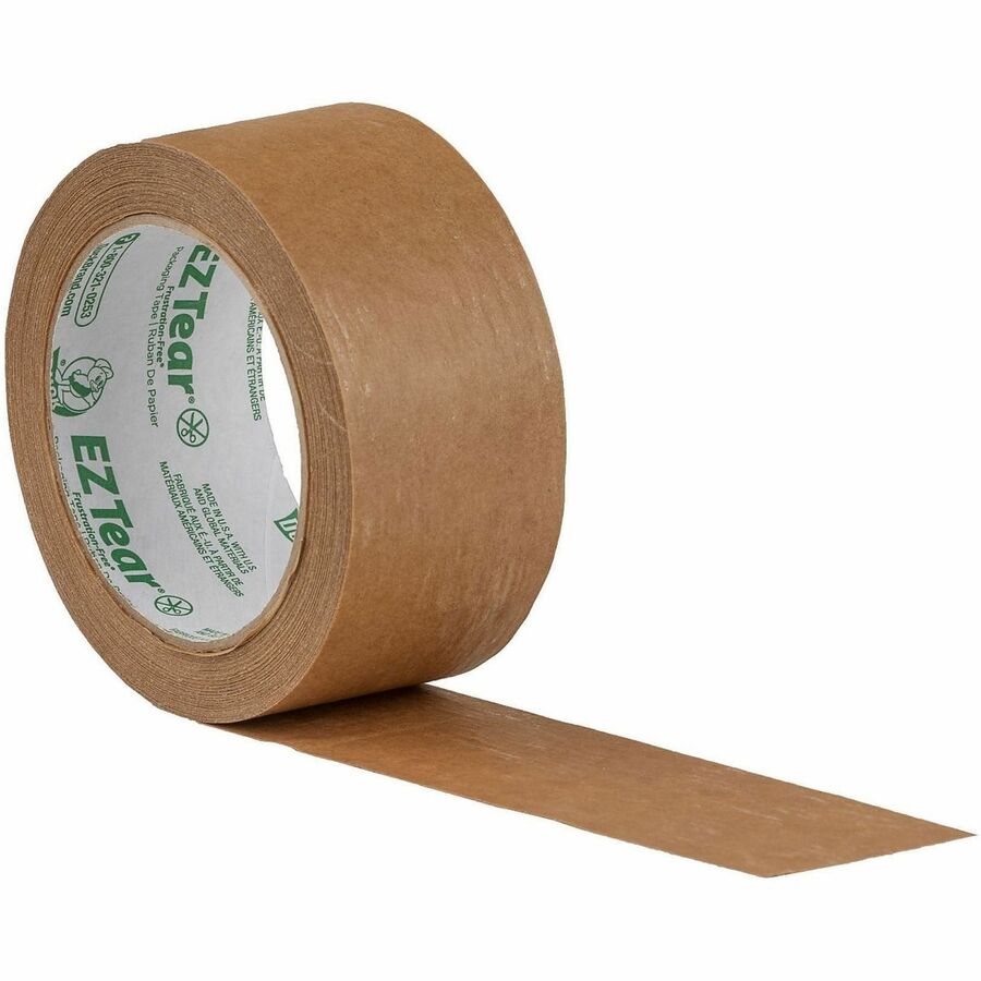 25 yd Length x 1.88" Width - Kraft - Paper - Kraft Paper Backing - Rubber Adhesive - For Packaging, Labeling, Sealing - 1 Each
